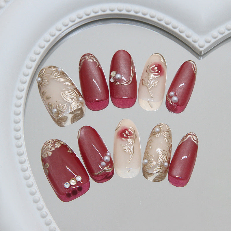 Nail 825 - Gilded Rose Press On Nails (30Pcs) - Application Kit Included