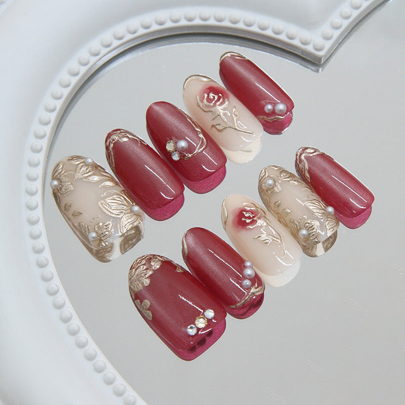 Nail 825 - Gilded Rose Press On Nails (30Pcs) - Application Kit Included