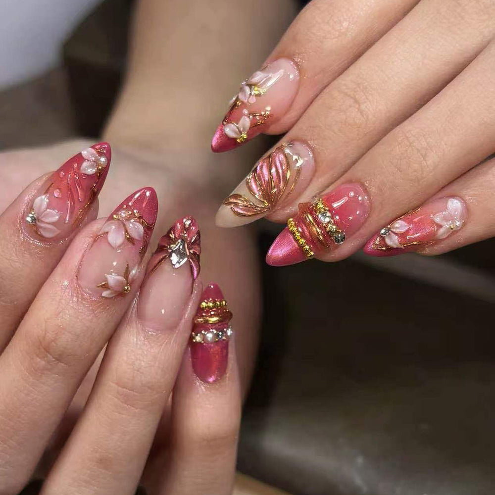 Nail 842 - Phantom Lily (30Pcs) - Application Kit Included