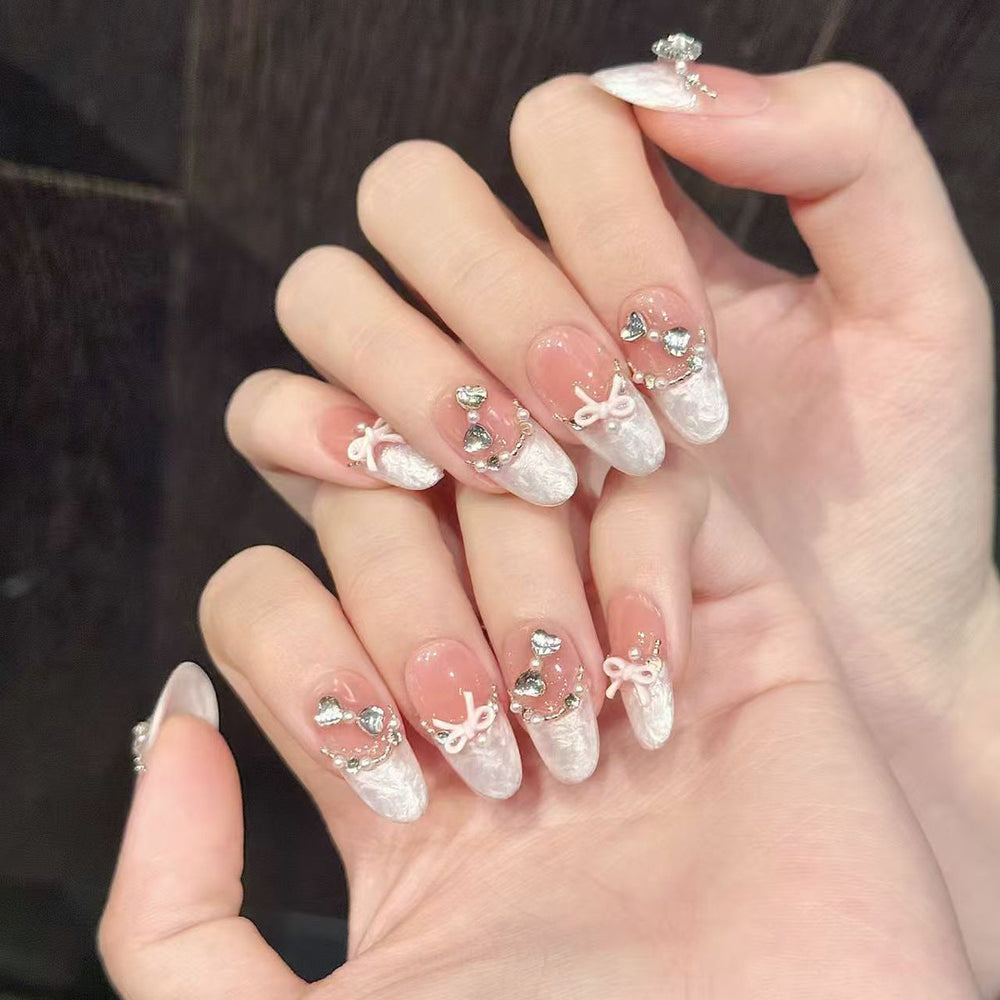 Nail 856 - Sea Fog Milk Salt (30Pcs) - Application Kit Included
