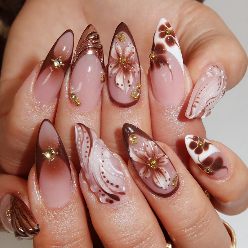 Nail 891 - French 3D Sculpted (24Pcs) - Application Kit Included