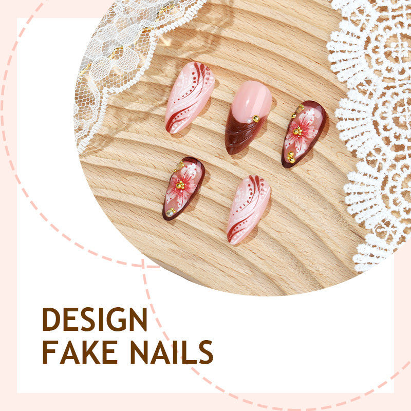 Nail 891 - French 3D Sculpted (24Pcs) - Application Kit Included