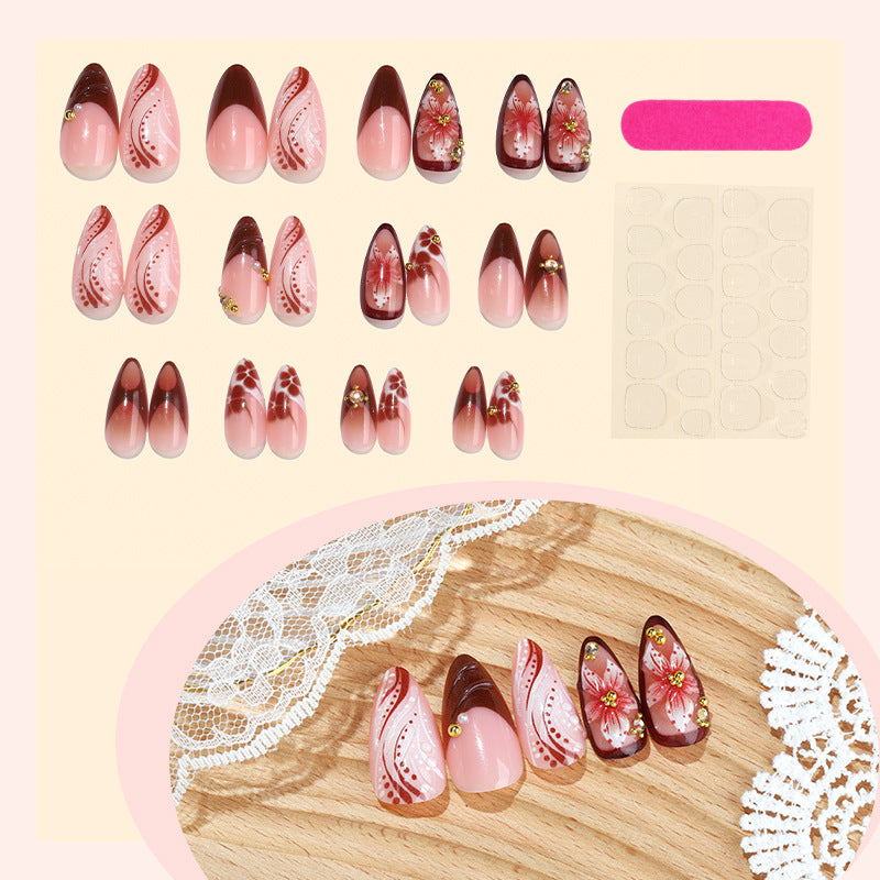 Nail 891 - French 3D Sculpted (24Pcs) - Application Kit Included