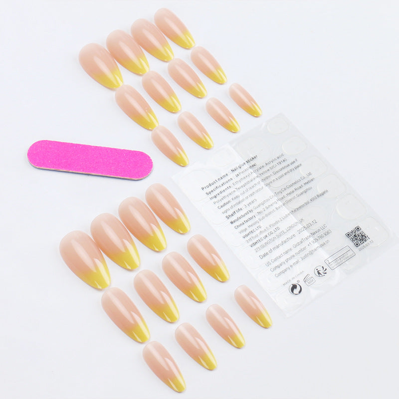 Nail 894 - French Nude Nail (24Pcs) - Application Kit Included