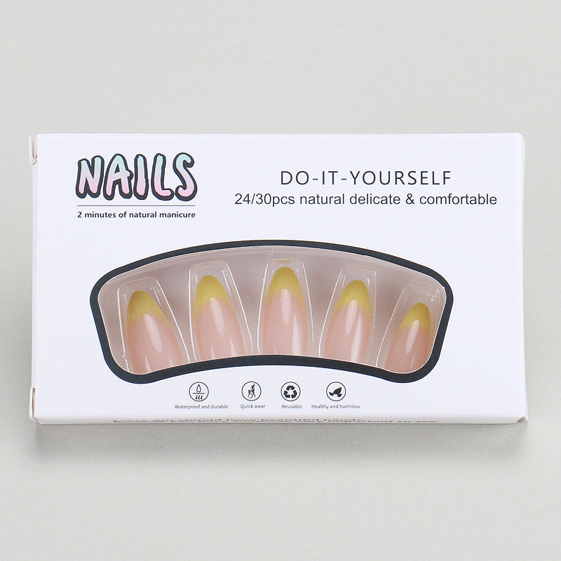 Nail 894 - French Nude Nail (24Pcs) - Application Kit Included