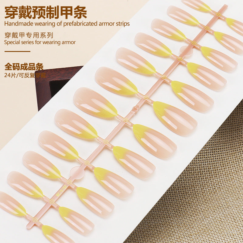 Nail 894 - French Nude Nail (24Pcs) - Application Kit Included