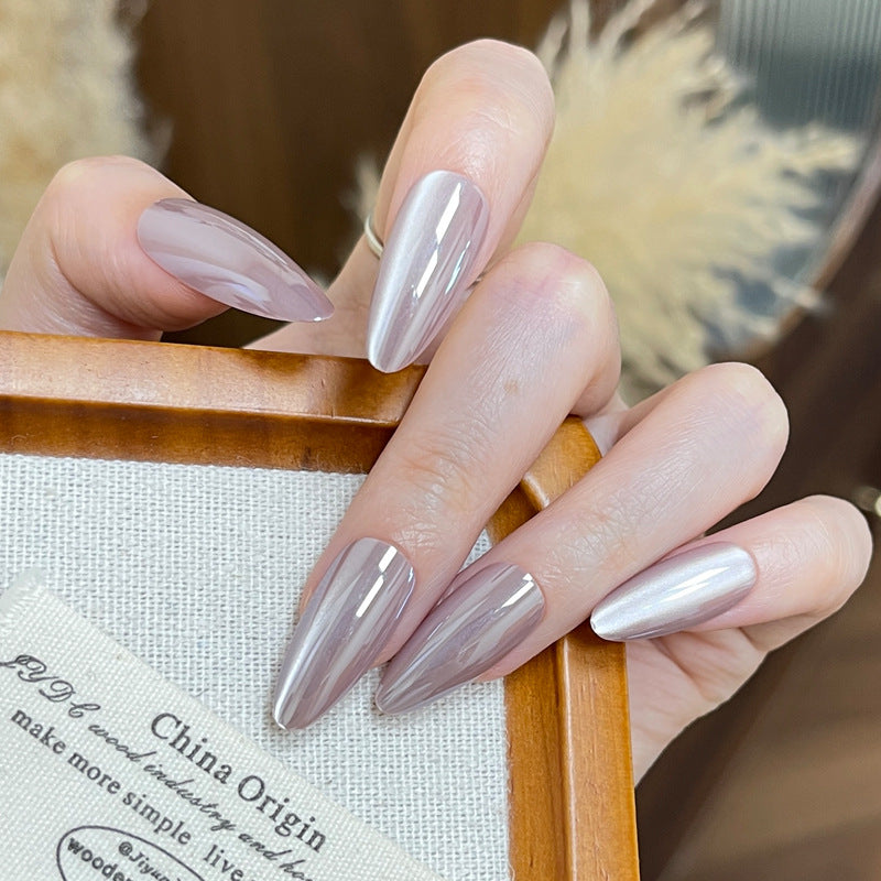 Nail 901 -Cat's Eye Purple Cloud (24Pcs) - Application Kit Included