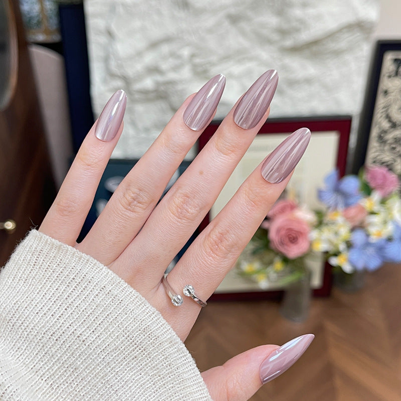 Nail 901 -Cat's Eye Purple Cloud (24Pcs) - Application Kit Included