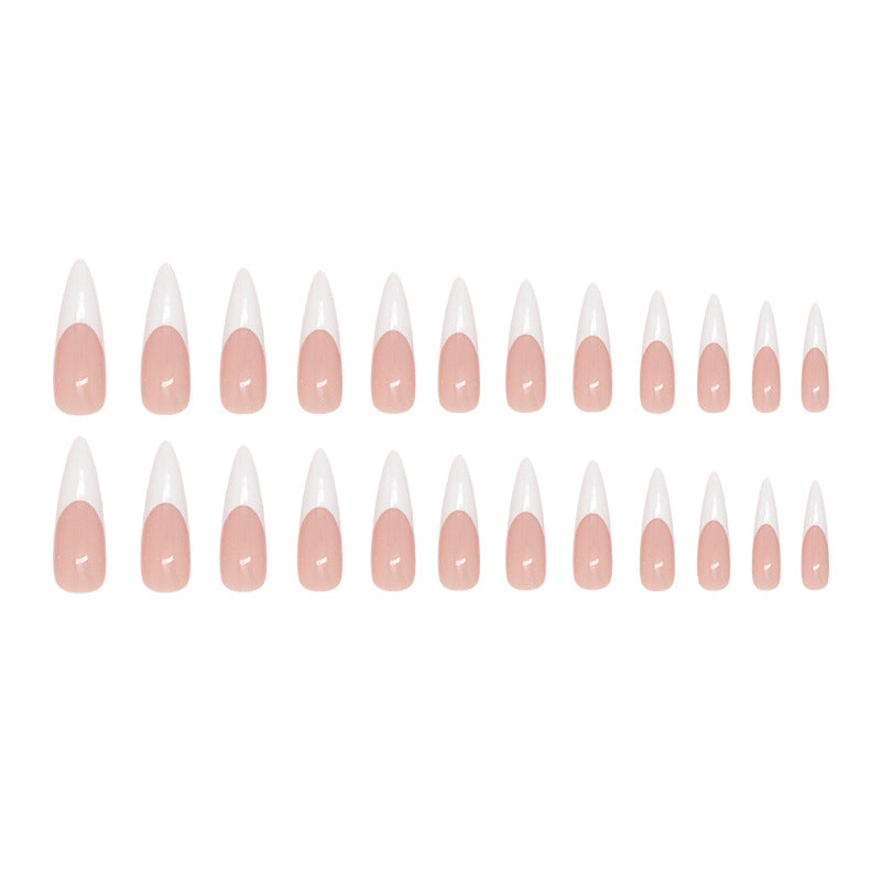 Nail 909 - French Sweet and Versatile (24Pcs) - Application Kit Included
