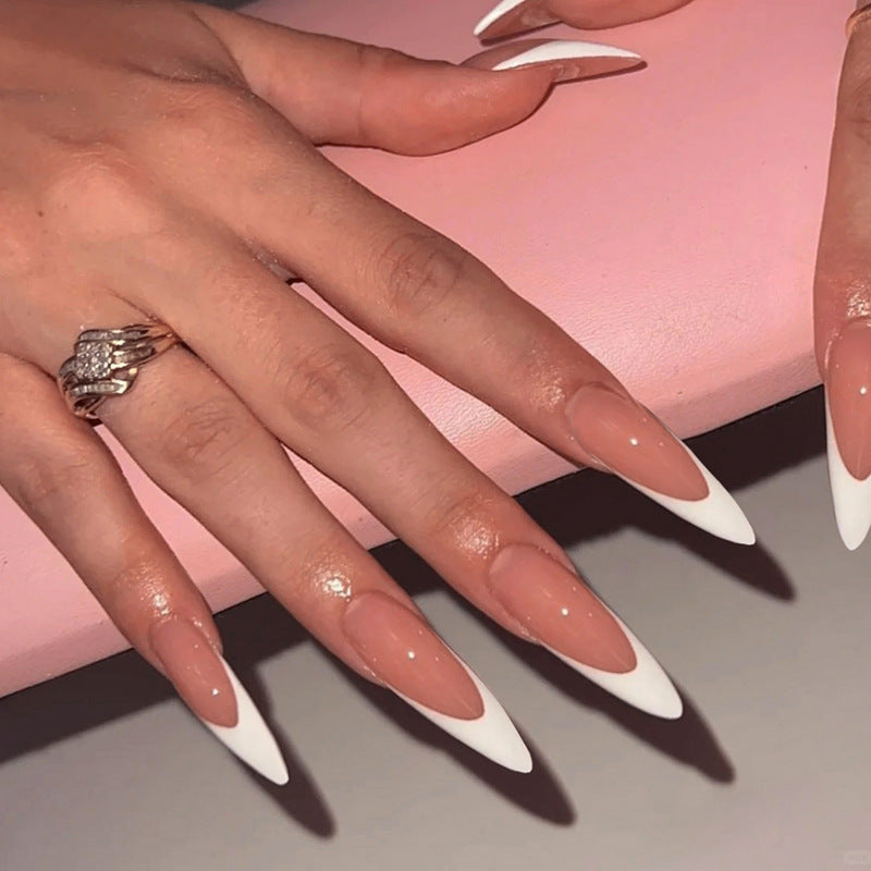 Nail 909 - French Sweet and Versatile (24Pcs) - Application Kit Included