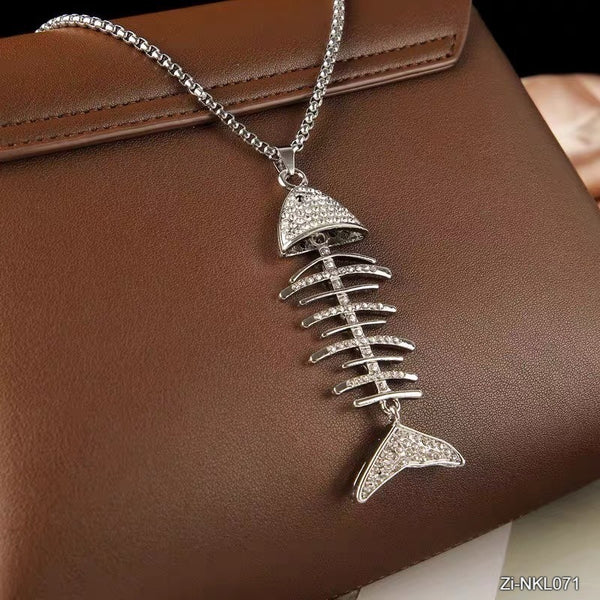 Fish Bone Necklace women's - Zi Collection Hub