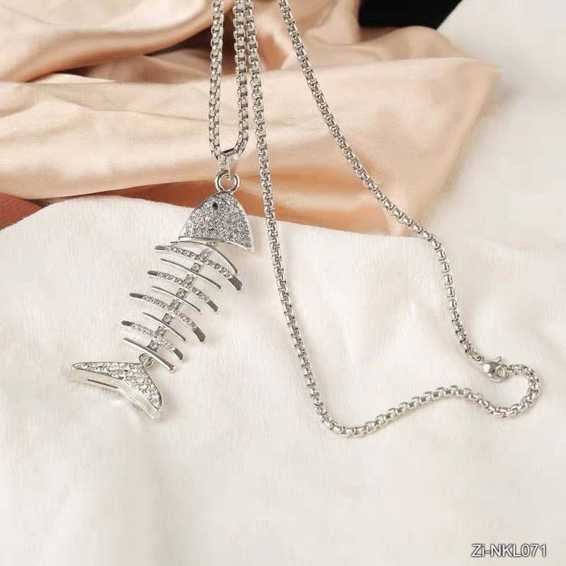 Fish Bone Necklace women's - Zi Collection Hub