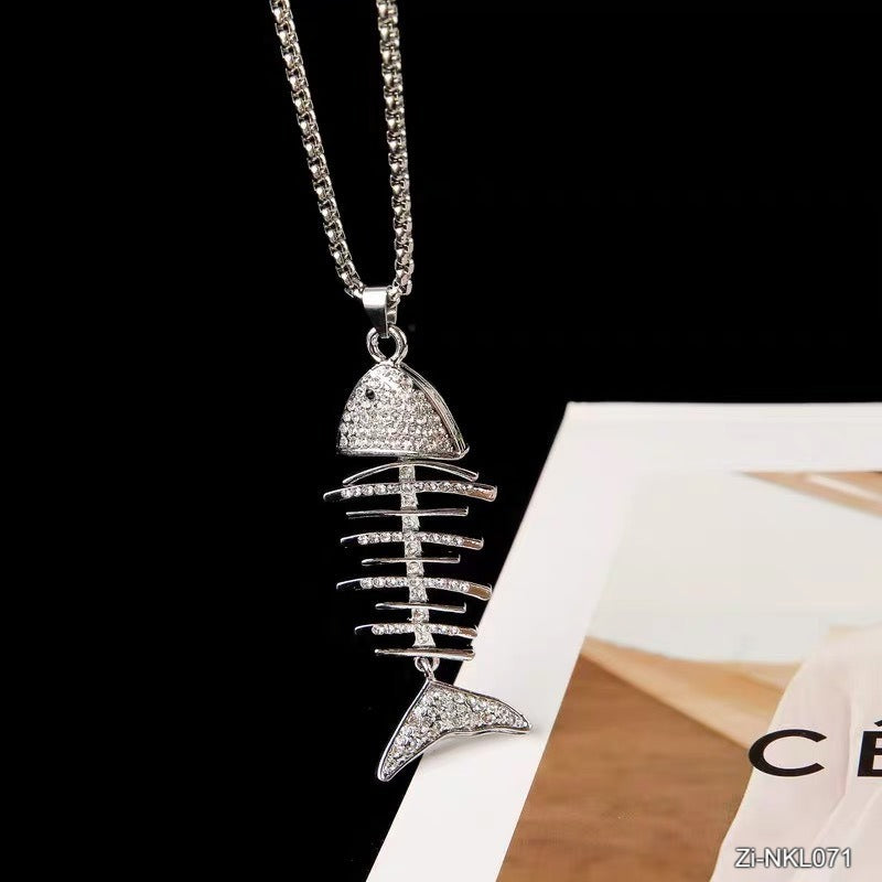 Fish Bone Necklace women's - Zi Collection Hub