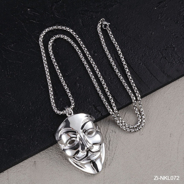 Hip Hop Vintage Clown Mask Metal Pendant Necklace - Zi Collection Hub