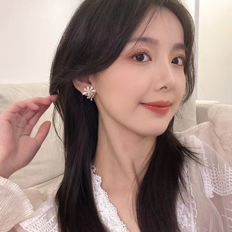 ER503 - New Elegant Flower Pearl Earrings