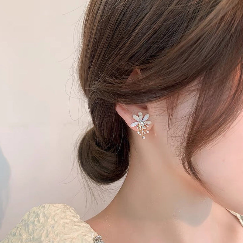 ER503 - New Elegant Flower Pearl Earrings