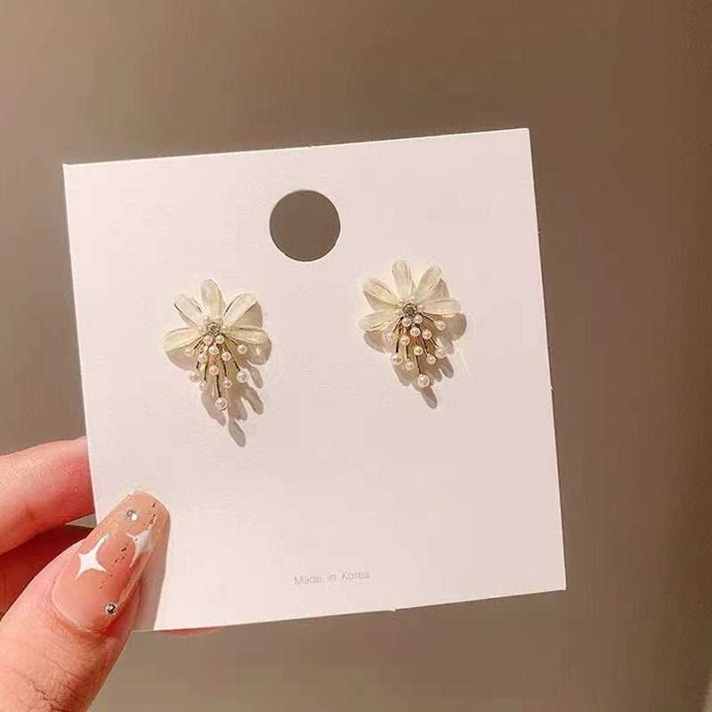 ER503 - New Elegant Flower Pearl Earrings