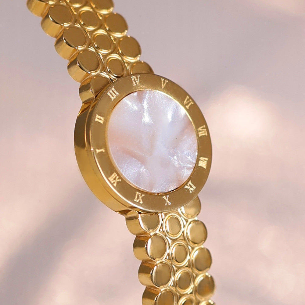 SBRAL39 - Elegant Opal Titanium Steel Bracelet