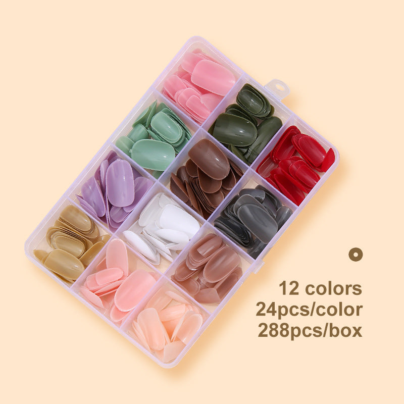12 Solid Color Nails 288 pieces