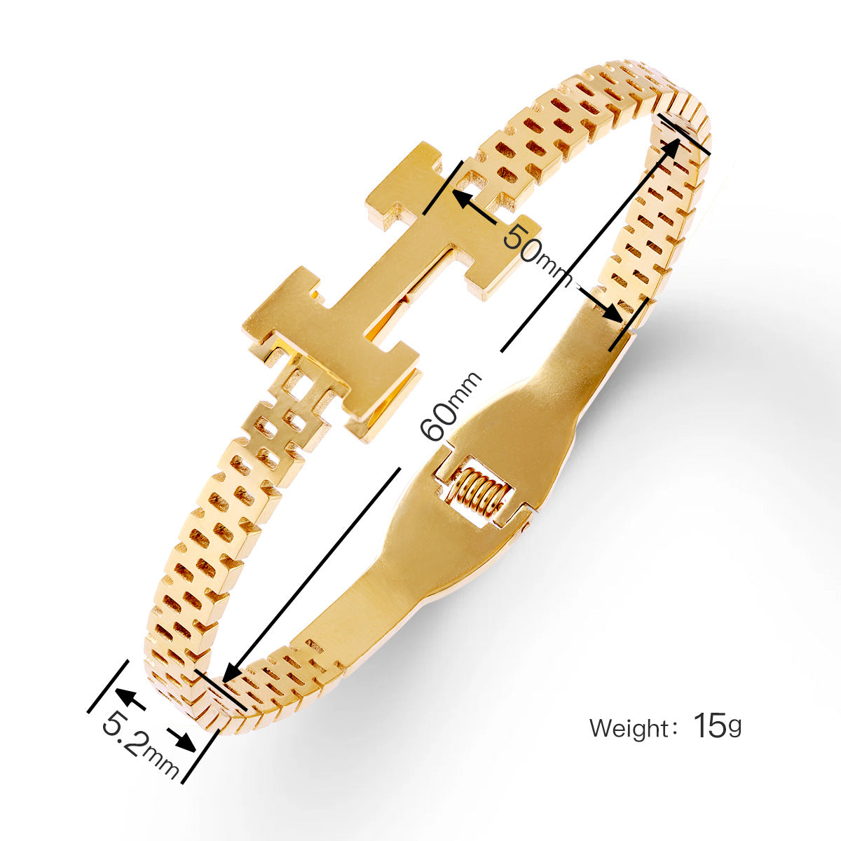 H Letter Titanium Steel Bracelet