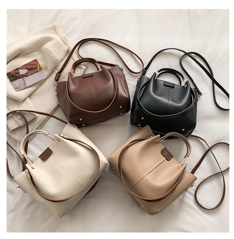 New Style Trendy Versatile Commuting Crossbody Tote Bucket Bags