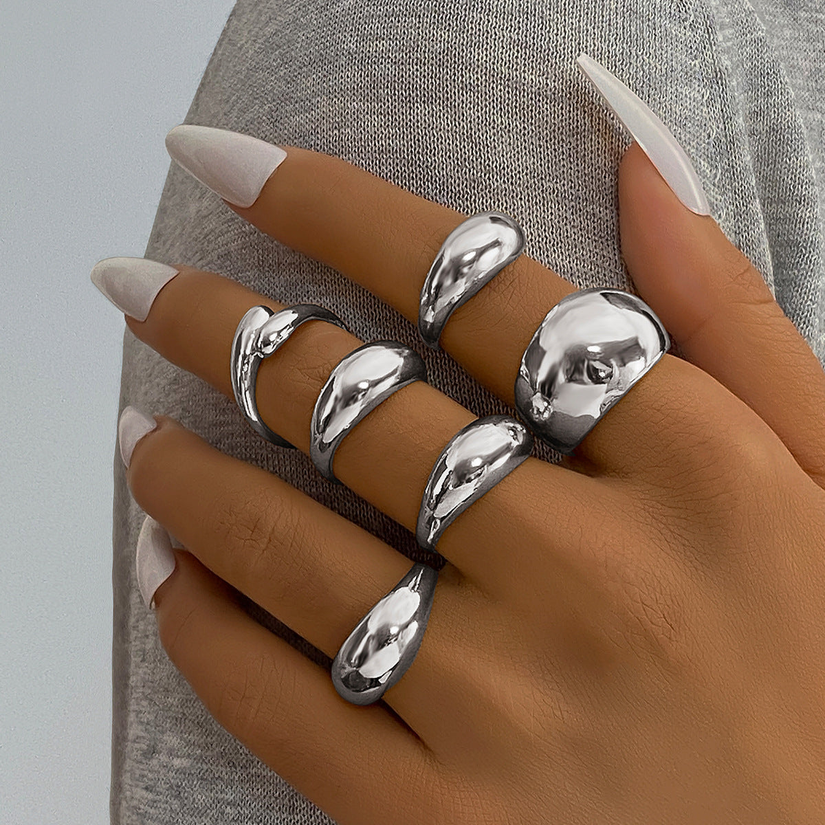 RNG157  - Bold Muse Gold Ring Set
