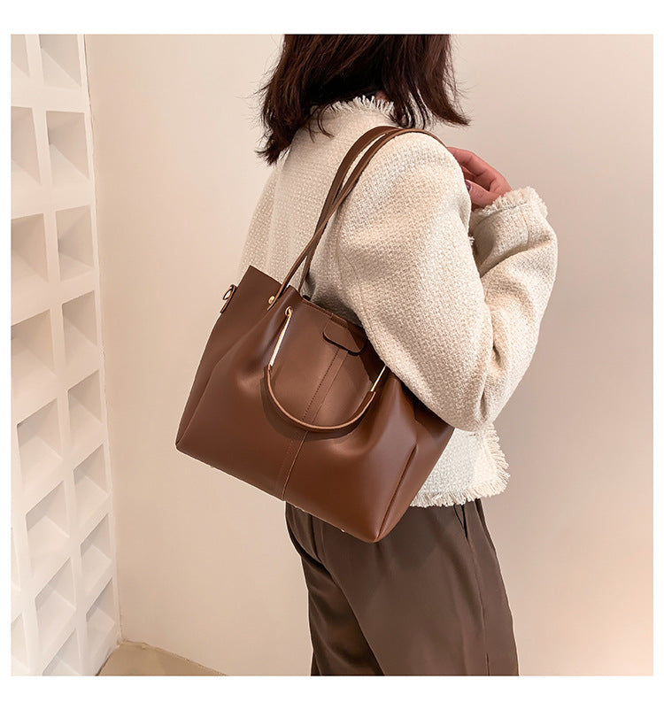 New Style Trendy Versatile Commuting Crossbody Tote Bucket Bags