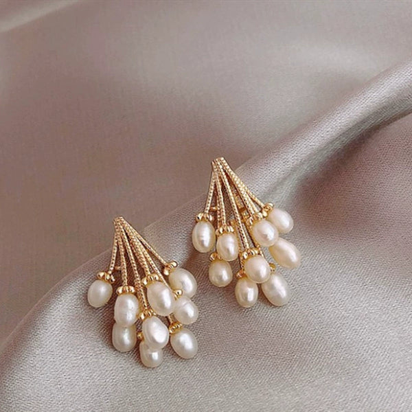 Imitation Pearl Grape Stud Earrings