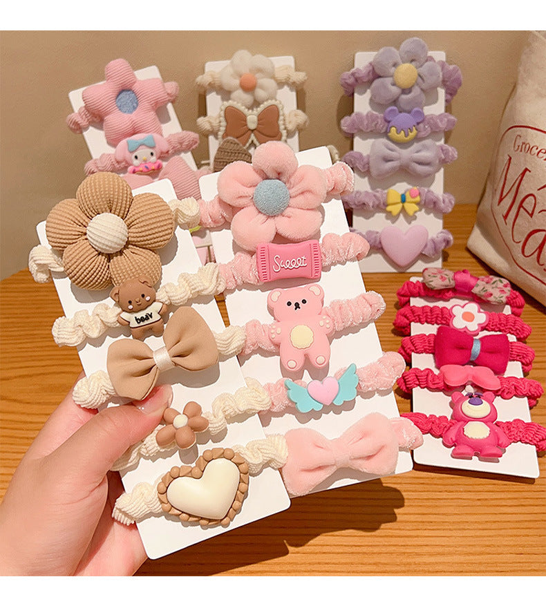 Children's Hair Rope Cartoon Flower Rubber Band