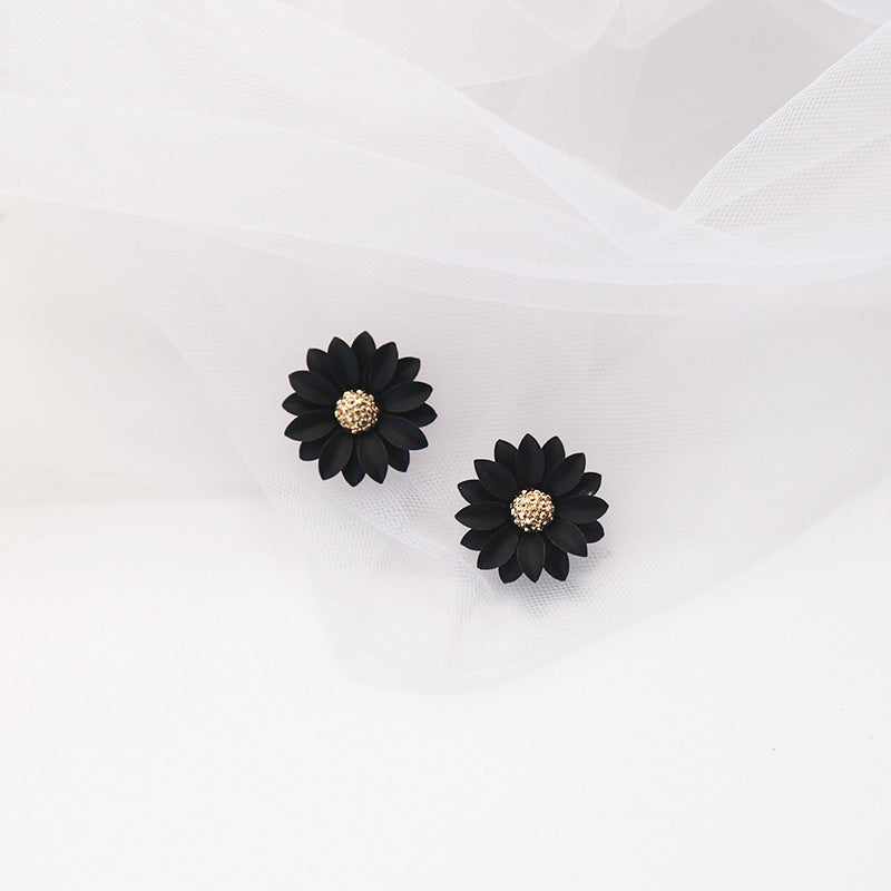 Korean Style Cute Metal Flower Stud Earrings