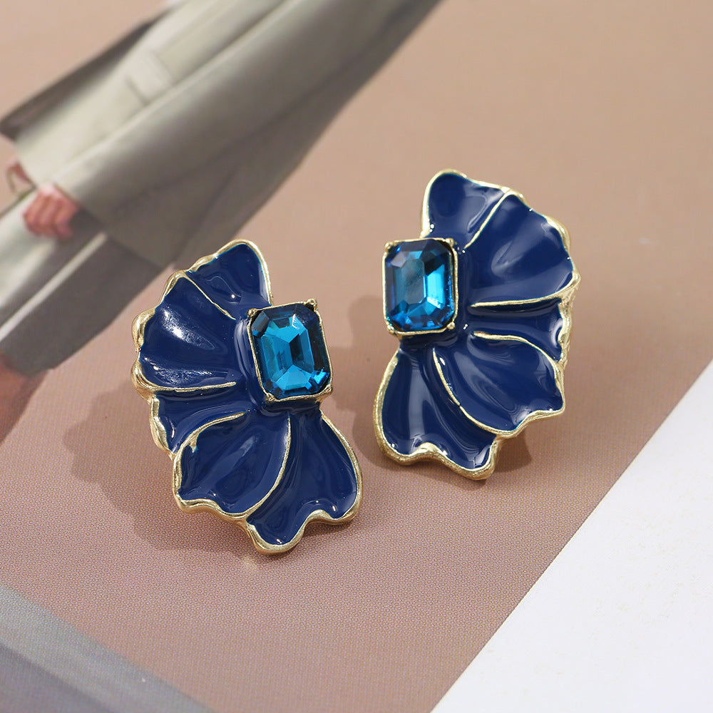 Oil Drop Petal Earrings