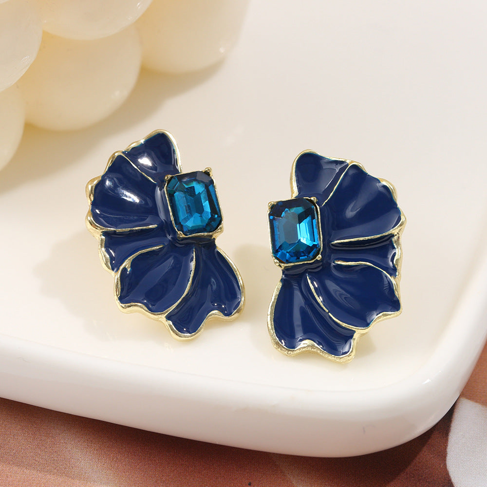 Oil Drop Petal Earrings