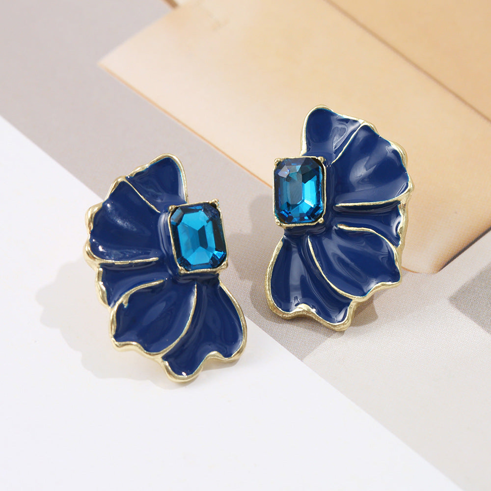 Oil Drop Petal Earrings