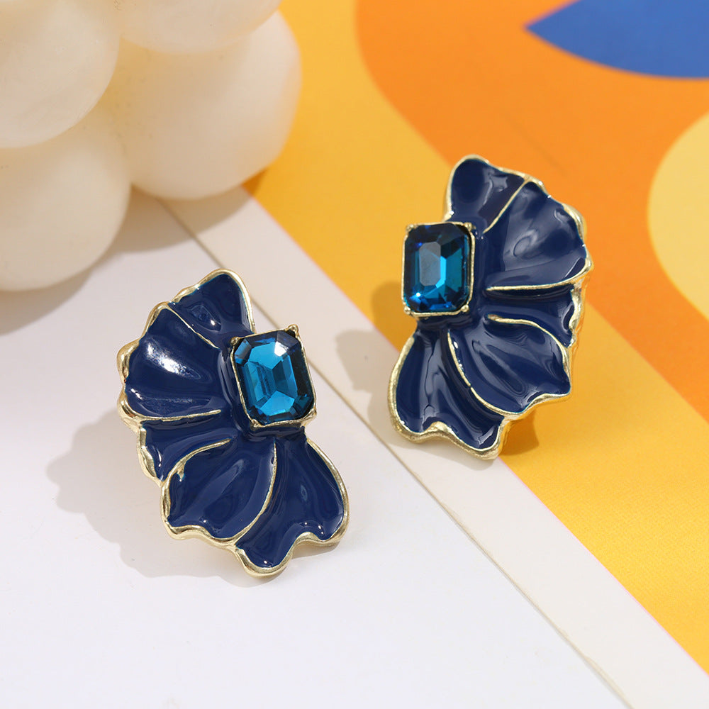 Oil Drop Petal Earrings
