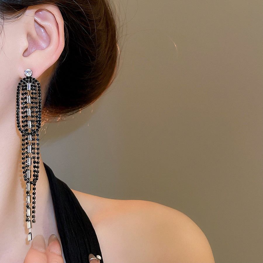 Oval Tassel Earrings