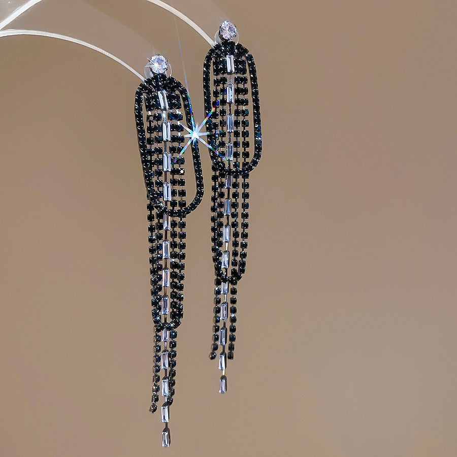 Oval Tassel Earrings