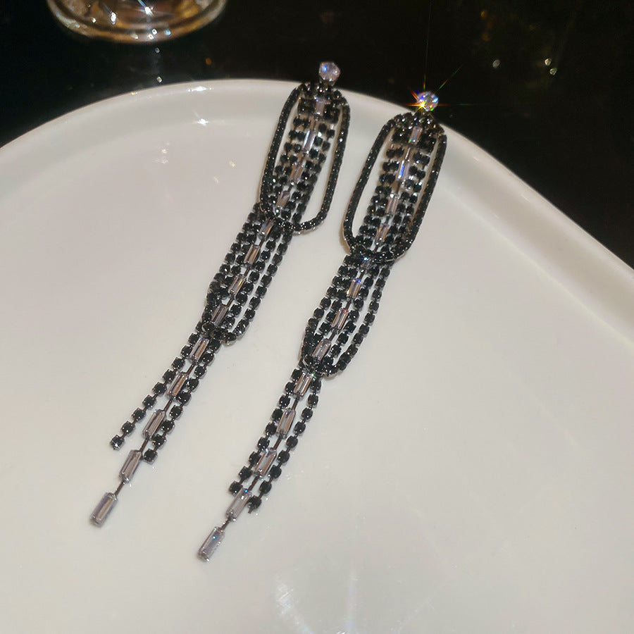Oval Tassel Earrings