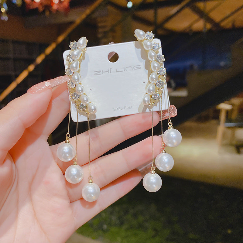 Fairy Pearl Tassel Earrings