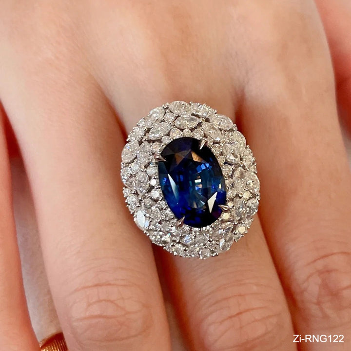 Luxury Sapphire Promise Adjustable Ring - Zi Collection Hub