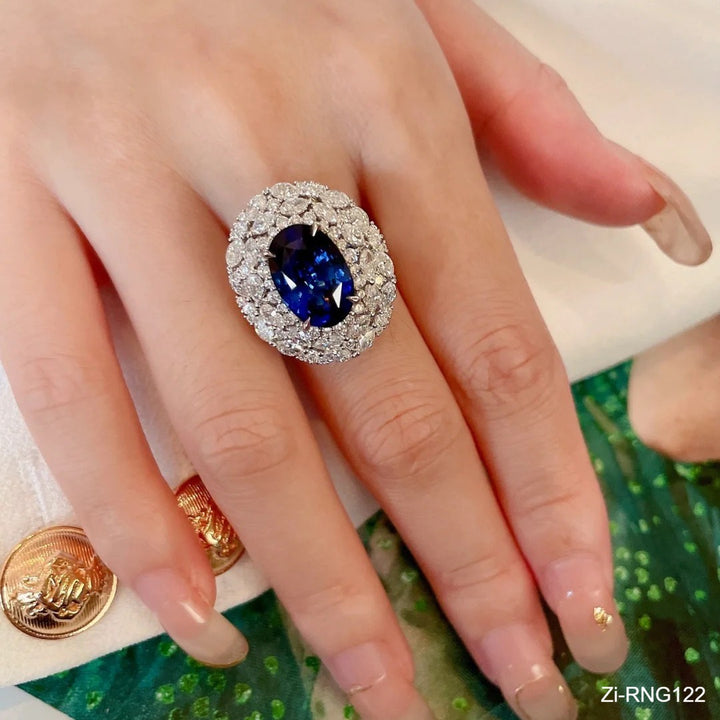 Luxury Sapphire Promise Adjustable Ring - Zi Collection Hub