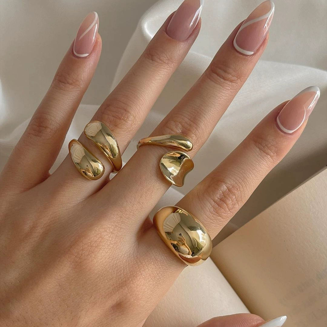 Niche Trendy Ring 3-Pcs Set