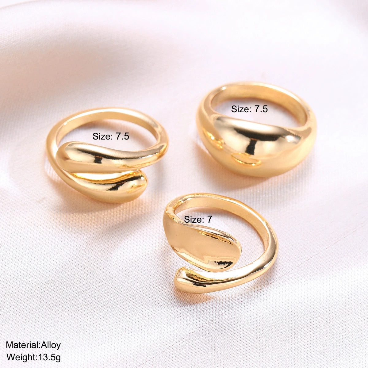 Niche Trendy Ring 3-Pcs Set