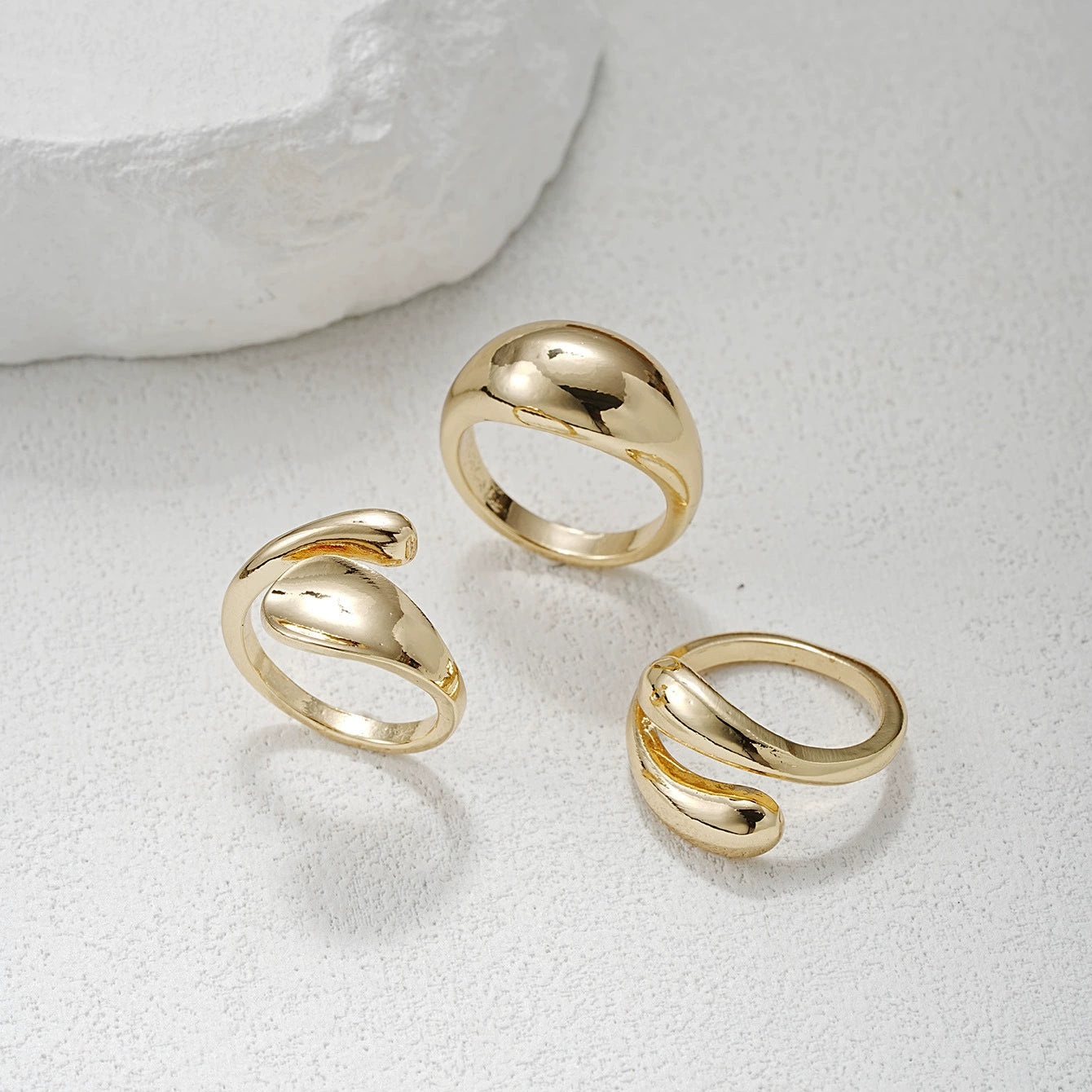 Niche Trendy Ring 3-Pcs Set