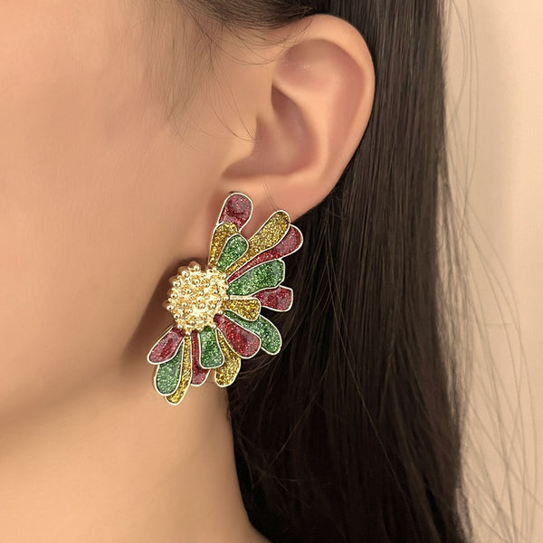 🌼 Radiant Petal Burst Statement Earrings ✨