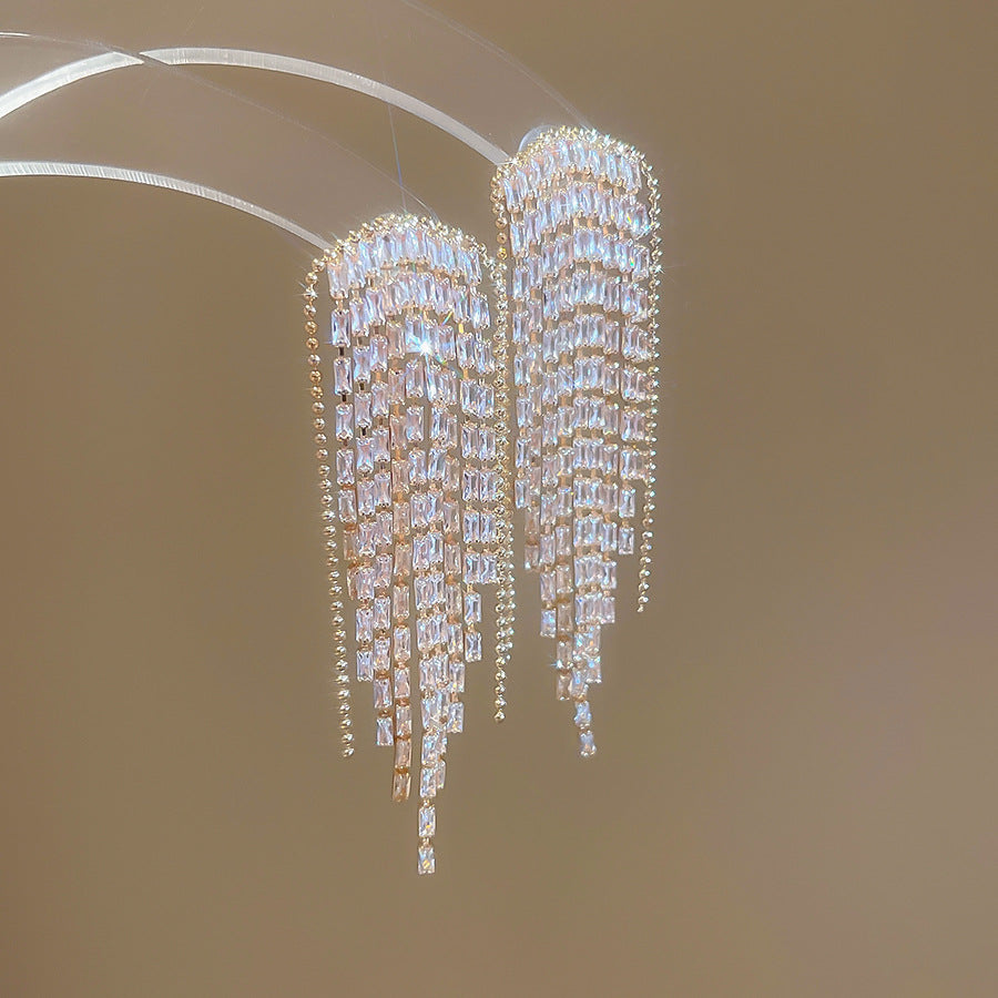 Rectangular Tassel Earrings
