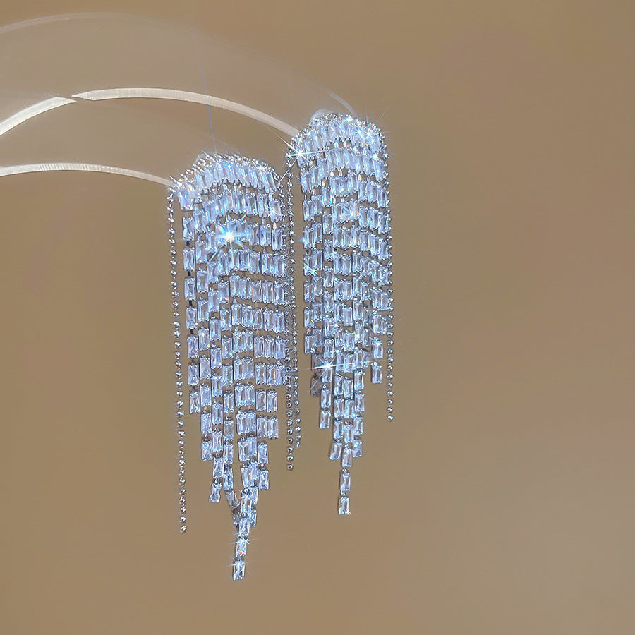 Rectangular Tassel Earrings