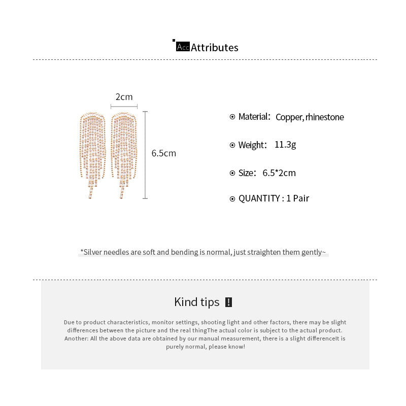 Rectangular Tassel Earrings