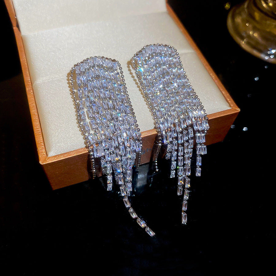 Rectangular Tassel Earrings