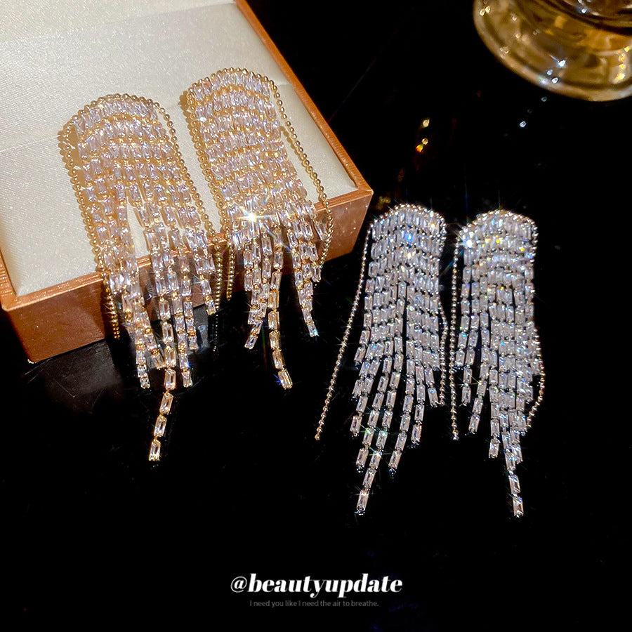 Rectangular Tassel Earrings