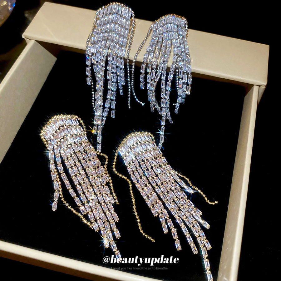 Rectangular Tassel Earrings